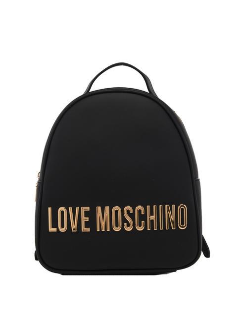 LOVE MOSCHINO GOLD LETTERING Backpack Black - Women’s Bags