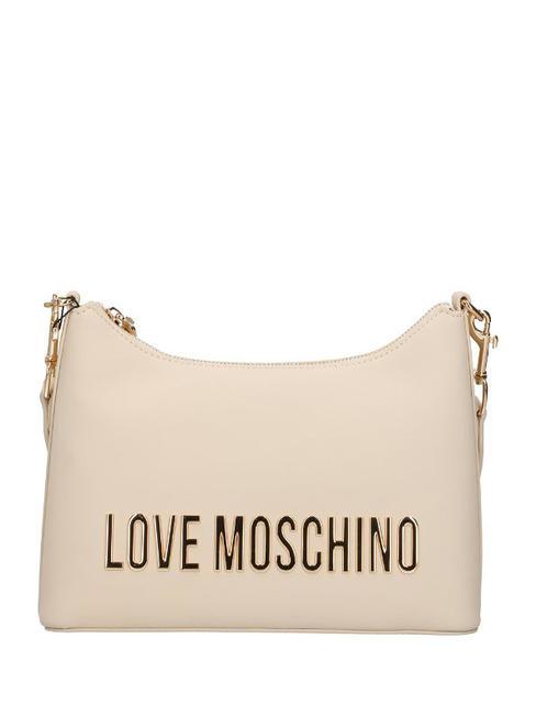 LOVE MOSCHINO GOLD LETTERING Shoulder bag ivory - Women’s Bags