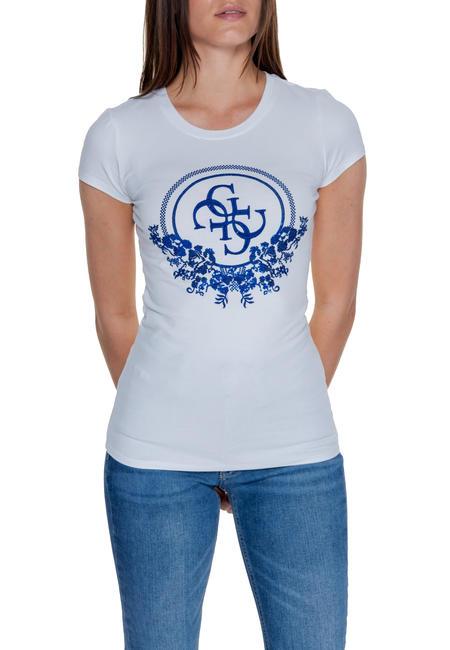 GUESS CHECKER SEQUIN  Short-sleeved T-shirt purwhite - T-shirt
