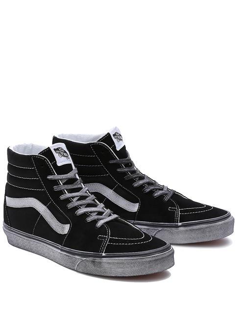 VANS UA SK8-HI Leather sneakers stressed black/white - Unisex shoes