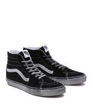 VANS UA SK8-HI Leather sneakers stressed black/white - Unisex shoes - 1