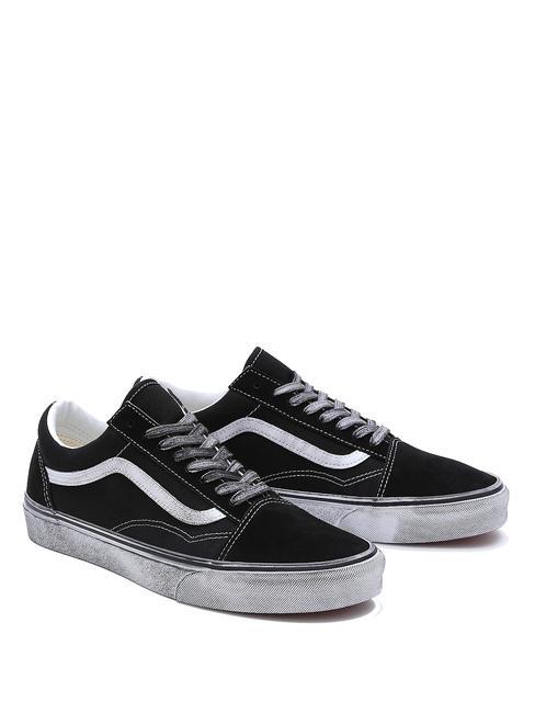 VANS UA OLD SKOOL  Leather sneakers stressed black/white - Unisex shoes