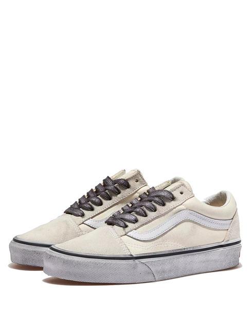 VANS UA OLD SKOOL  Leather sneakers stressed white/white - Unisex shoes