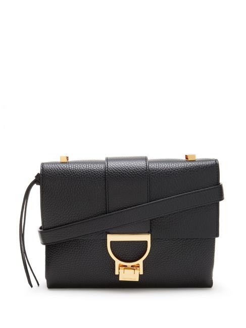COCCINELLE ARLETTIS Hammered leather handbag Black - Women’s Bags
