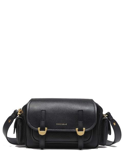 COCCINELLE CAMPUS Mini shoulder bag, in leather Black - Women’s Bags