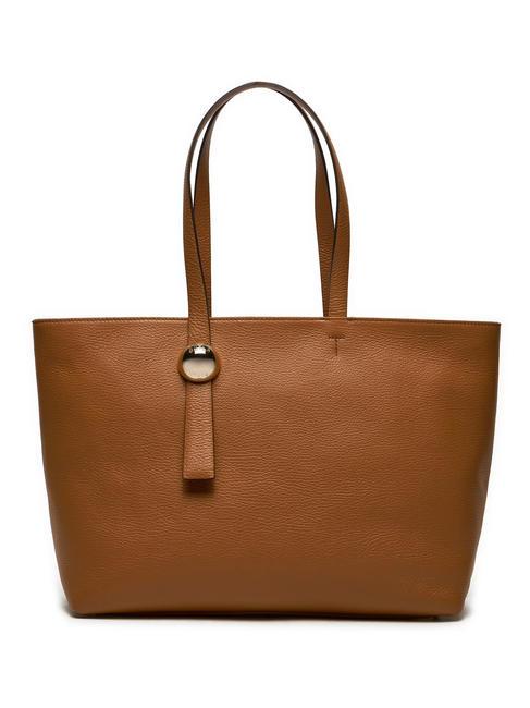 FURLA SFERA  Leather shopping bag brandy - Women’s Bags