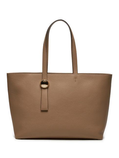 FURLA SFERA  Leather shopping bag greige - Women’s Bags