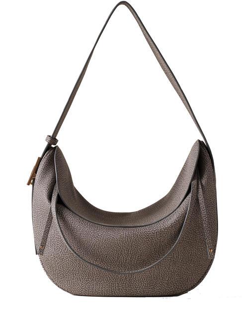 BORBONESE NUEVE COATED  Shoulder bag clay grey - Women’s Bags