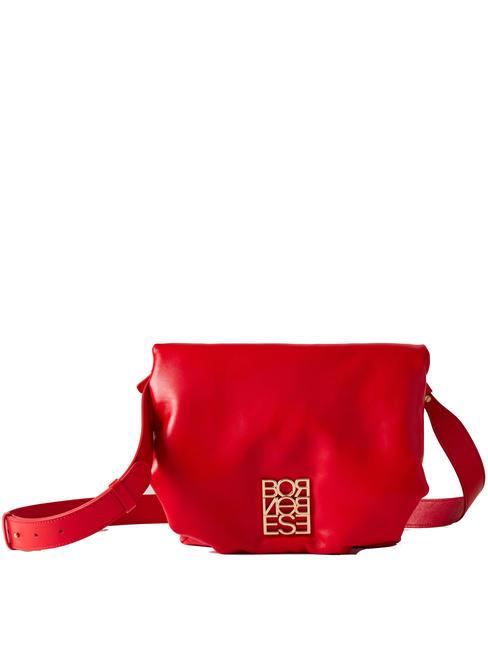 BORBONESE COUCH SMALL Shoulder bag, in leather cherry - Women’s Bags