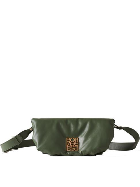 BORBONESE COUCH MINI Shoulder bag, in leather olive - Women’s Bags