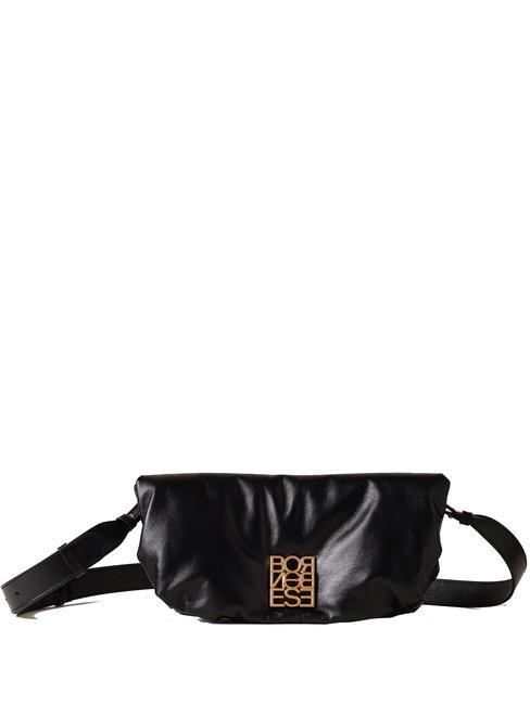 BORBONESE COUCH MINI Shoulder bag, in leather Black - Women’s Bags