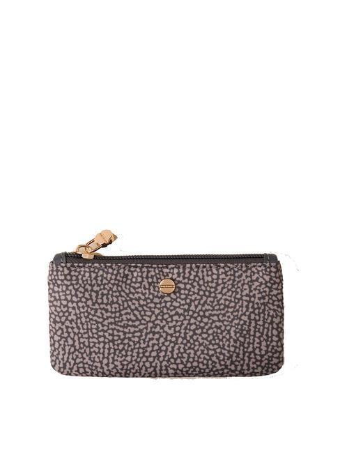 BORBONESE ECO LINE Rectangular key pouch clay grey - Key holders