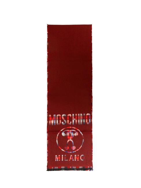 MOSCHINO MILANO Wool scarf burgundy - Scarves