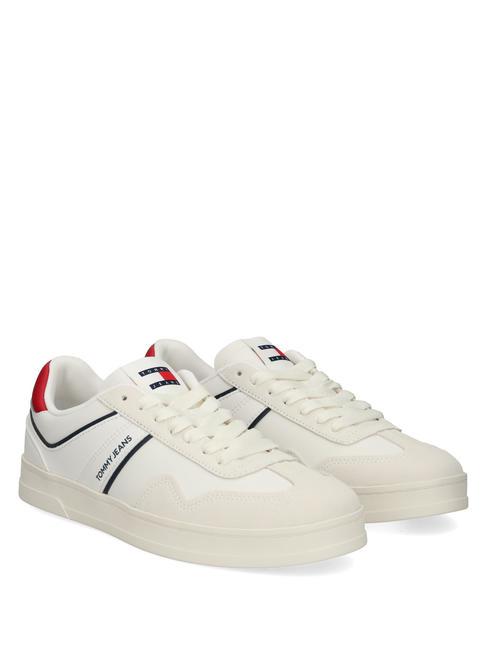 TOMMY HILFIGER TOMMY JEANS LEATHER RETRO CUPSOLE Leather sneakers rwb - Men’s shoes