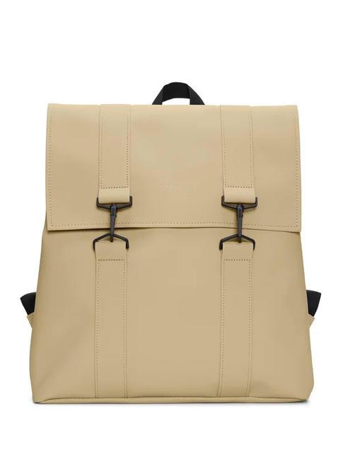 RAINS MSN BAG City waterproof backpack sand - Backpacks
