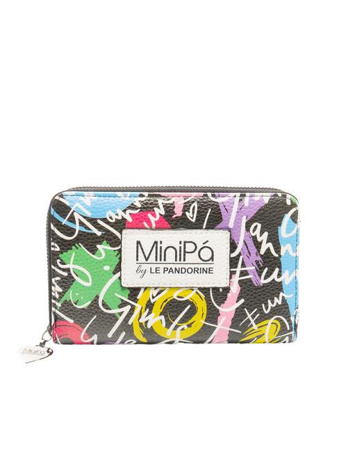 MINIPA' TEDDY COLLECTION Zip around wallet Black - Kids bags and accessories
