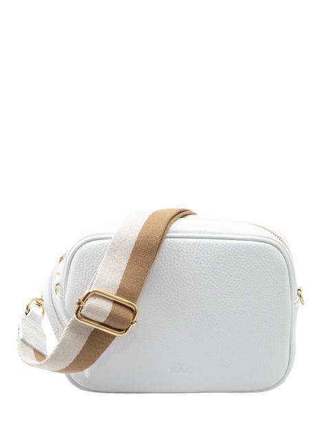 LESAC LUCIA Dollar leather double shoulder bag optical white - Women’s Bags
