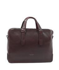 PIQUADRO CAMPIONARIO - PIONEER Leather briefcase, 14 "pc holder MORO - Work Briefcases - 1