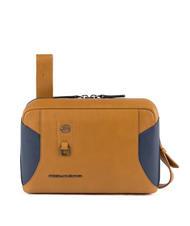 PIQUADRO CAMPIONARIO - HAKONE Mini leather shoulder strap Leather / Blue - Hip pouches - 1