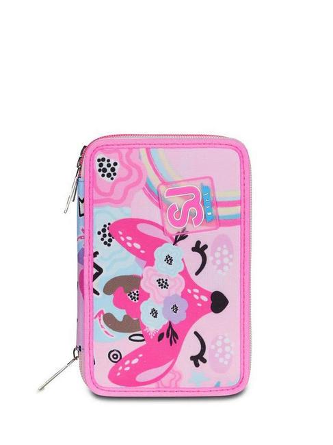 SJGANG PINKHUGS Pencil case with complete school kit raspberry rose - Cases and Accessories