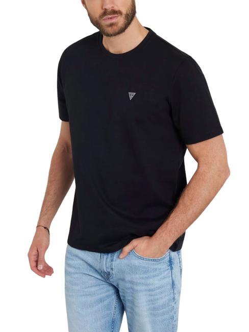 GUESS PATCH Cotton T-shirt jetbla - T-shirt