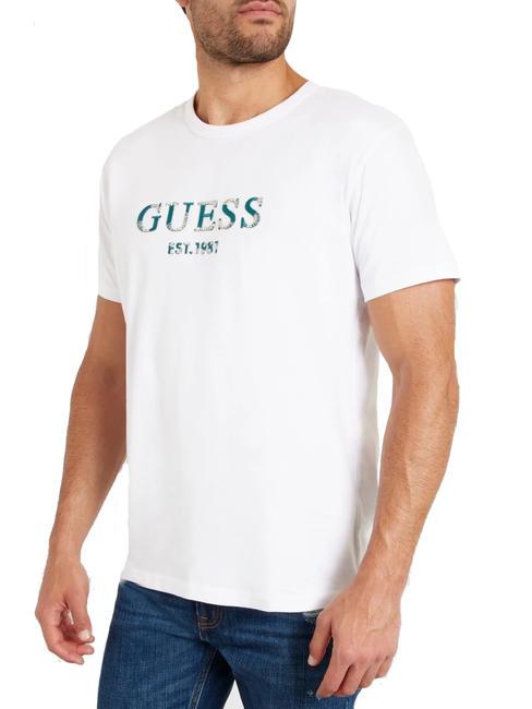 GUESS SS CN Cotton T-shirt purwhite - T-shirt