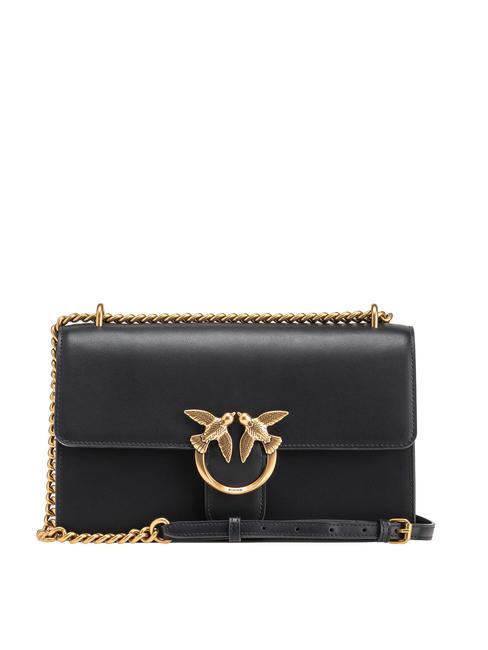 PINKO CLASSIC LOVE BAG One simply bag black-antique gold - Women’s Bags