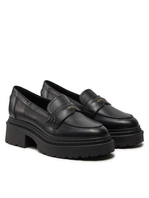 GUESS FINDA High leather moccasin BLACK - Women’s shoes
