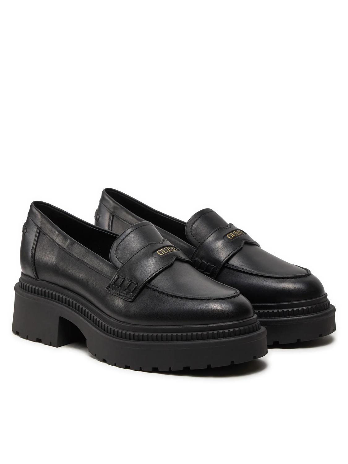 Guess Finda High Leather Moccasin Black Buy At Outlet Prices