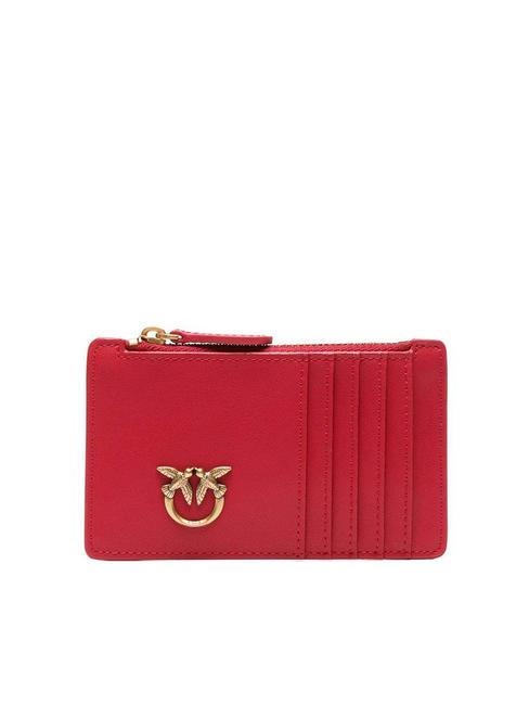 PINKO AIRONE Card holder / Coin purse red-antique gold - Women’s Wallets