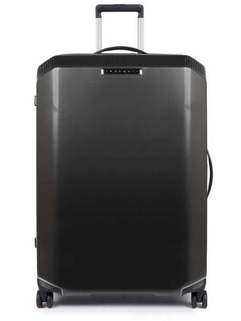PIQUADRO BOLD Extra large trolley Black - Rigid Trolley Cases
