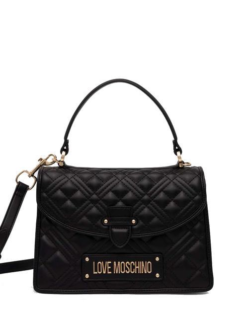 LOVE MOSCHINO QUILTED Briefcase bag with shoulder strap Black - Women’s Bags