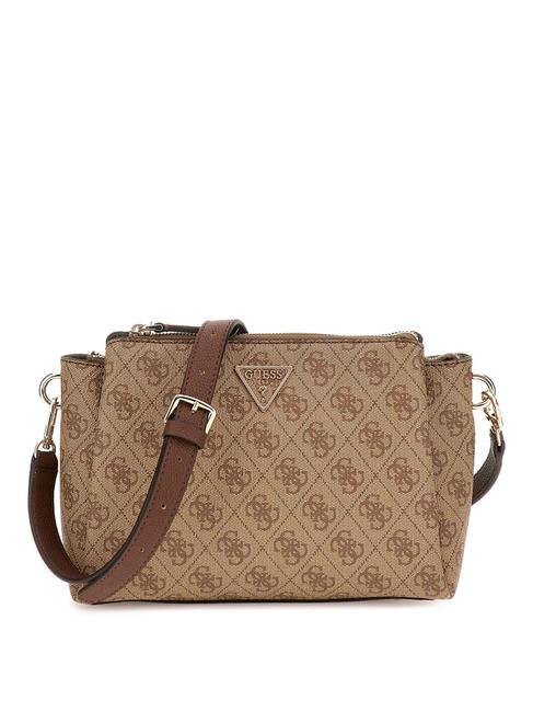 GUESS NOELLE 4G Shoulder bag latte logo / brown - Women’s Bags