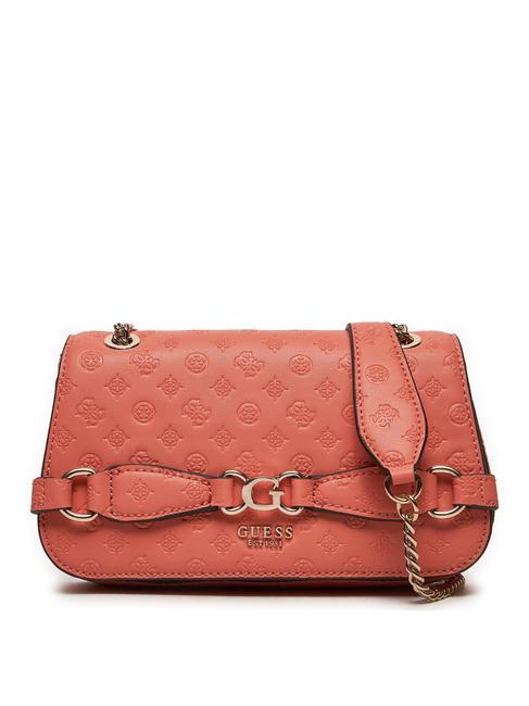 GUESS ARLENA Convertible Shoulder/cross body bag coral logo - Women’s Bags