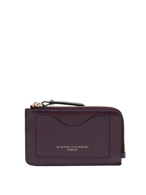 GIANNI CHIARINI CALF Flat leather wallet plum - Women’s Wallets
