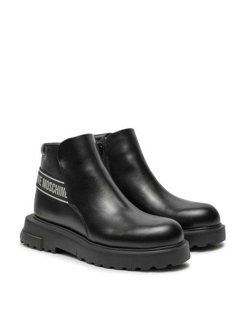 LOVE MOSCHINO SQUARE 40 Leather Beatles ankle boots Black - Women’s shoes