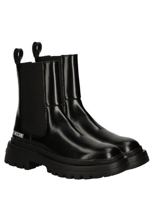 LOVE MOSCHINO HER 50 Leather ankle boots Black - Women’s shoes