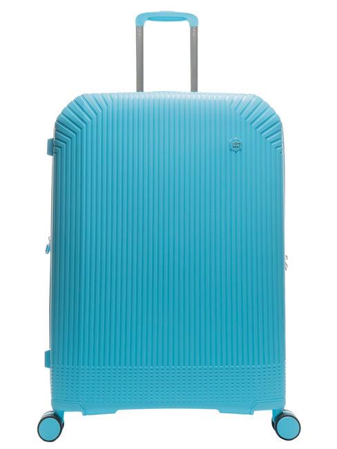 LESAC LIGHT POP 1 Large expandable trolley water blue - Rigid Trolley Cases