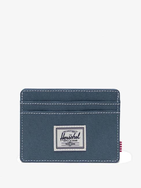 HERSCHEL CHARLIE  Flat card holder blue mirage/white stitch - Women’s Wallets