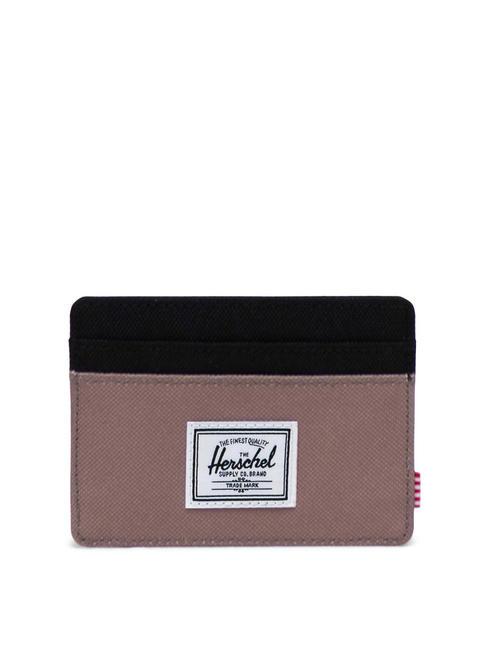 HERSCHEL CHARLIE  Flat card holder taupe grey/black - Women’s Wallets