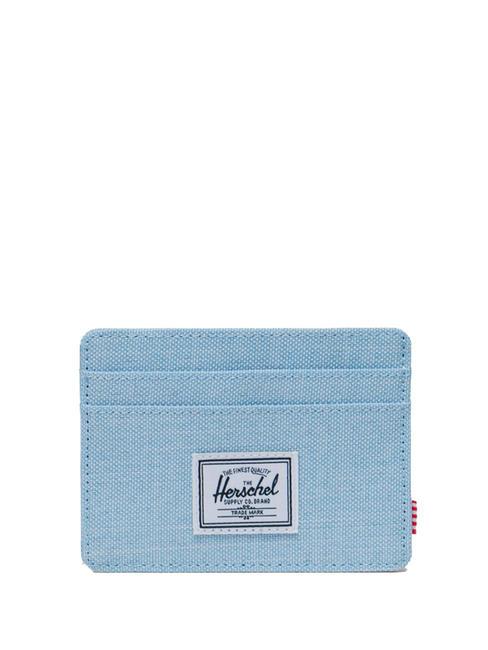 HERSCHEL CHARLIE  Flat card holder blue bell crosshatch - Women’s Wallets