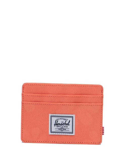 HERSCHEL CHARLIE  Flat card holder coral floral sun - Women’s Wallets