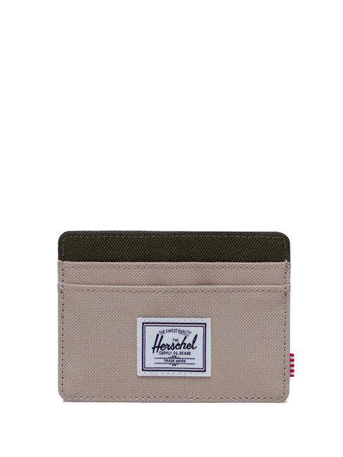 HERSCHEL CHARLIE  Flat card holder twill/ivy green - Women’s Wallets
