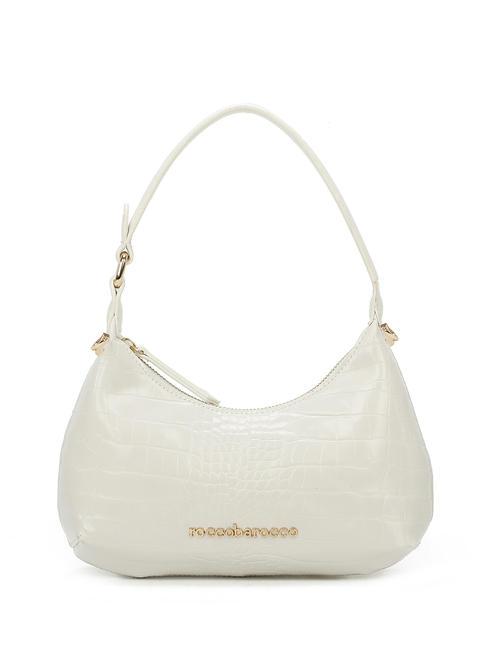 ROCCOBAROCCO DILETTA Croc print shoulder bag white - Women’s Bags
