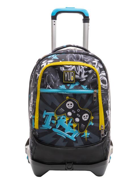 YUB STREETDOODLES 3WD 3 in 1 trolley backpack, detachable Black - Backpack trolleys
