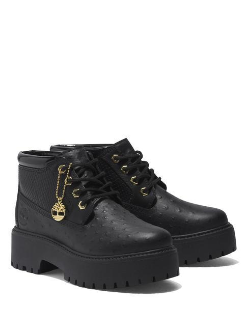 TIMBERLAND STONE STREET Leather ankle boots Jetblack - Women’s shoes