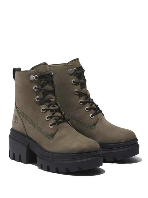 TIMBERLAND EVERLEIGH  Leather ankle boots deep lichen grn - Women’s shoes