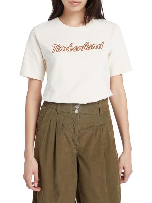 TIMBERLAND LOGO TEXTURE  Cotton T-shirt white smoke - T-shirt