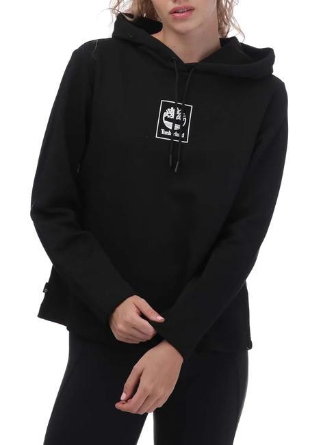 TIMBERLAND STACK LOGO  Hoodie BLACK - Women's Sweatshirts