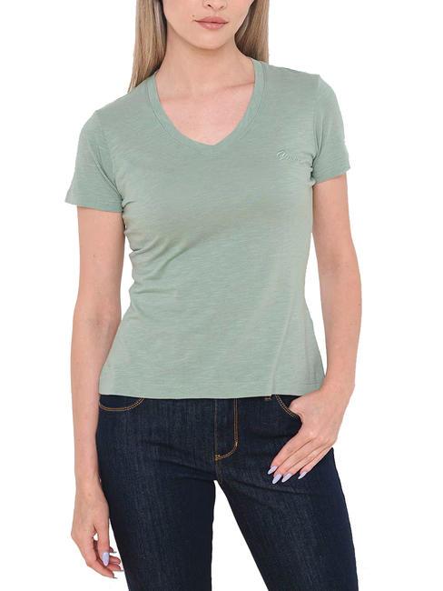 GUESS SLUBBY Short-sleeved T-shirt malibu sage - T-shirt